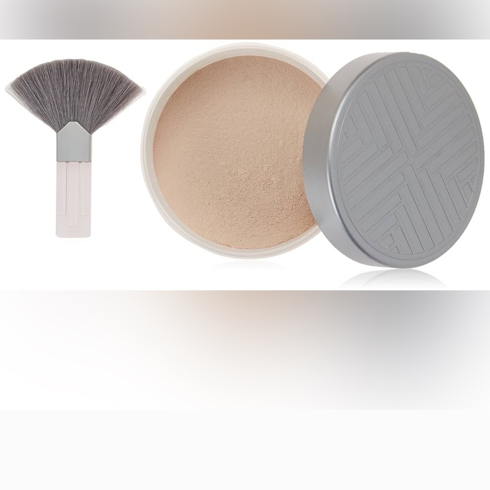 Translucent Loose Setting Powder with Fan Brush - Rose Beige